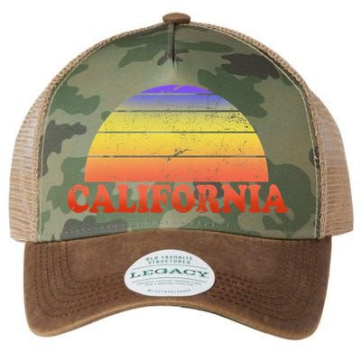 Retro California Sun Legacy Tie Dye Trucker Hat