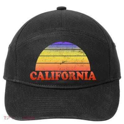 Retro California Sun 7-Panel Snapback Hat