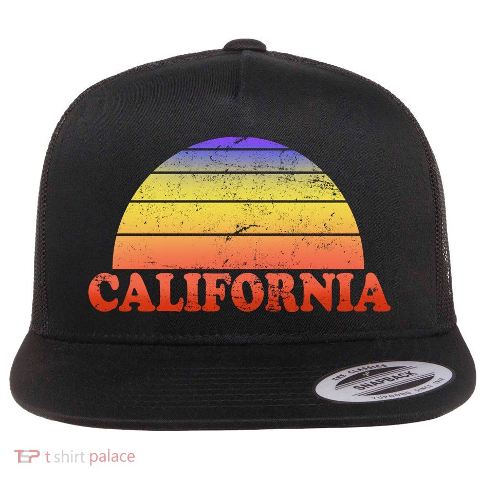 Retro California Sun Flatbill Hat