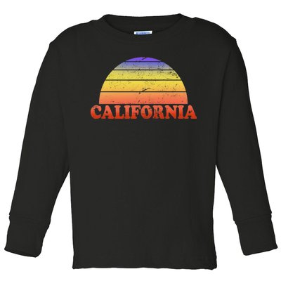 Retro California Sun Toddler Long Sleeve Shirt