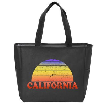 Retro California Sun Zip Tote Bag