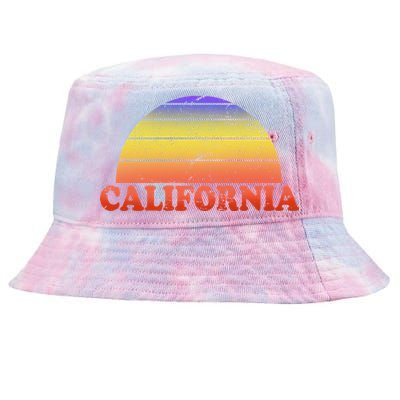 Retro California Sun Tie-Dyed Bucket Hat