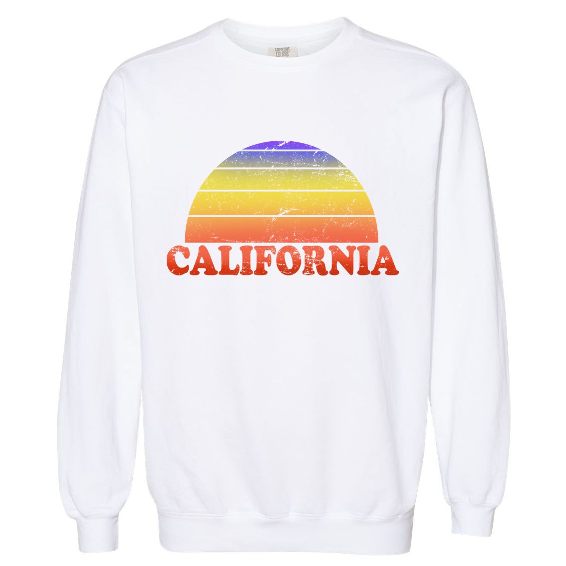 Retro California Sun Garment-Dyed Sweatshirt