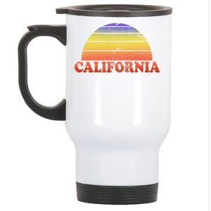 Retro California Sun Stainless Steel Travel Mug