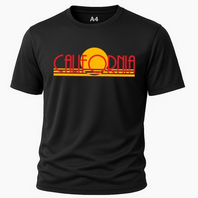 Retro California Sun Sunset Logo Performance Shirt