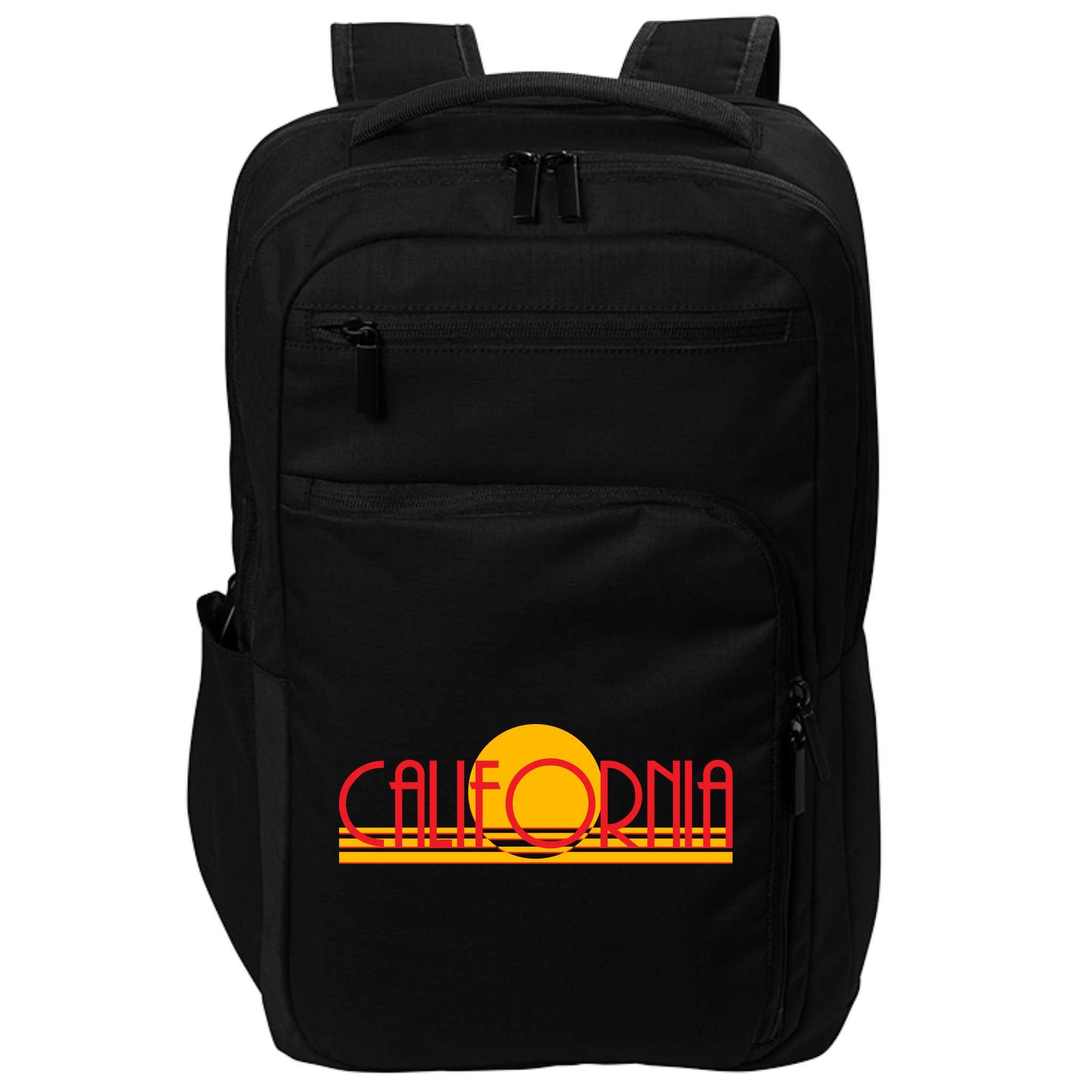 Retro California Sun Sunset Logo Impact Tech Backpack