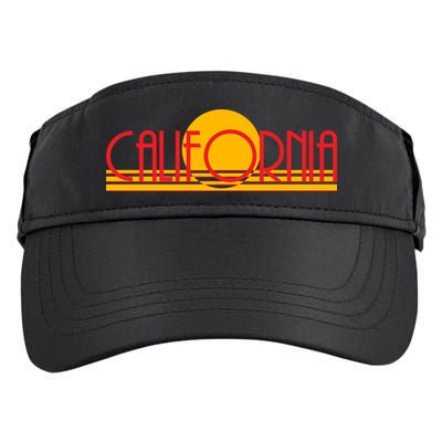 Retro California Sun Sunset Logo Adult Drive Performance Visor