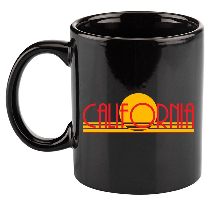 Retro California Sun Sunset Logo 11oz C Handle Ceramic Mug
