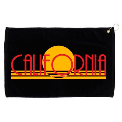 Retro California Sun Sunset Logo Grommeted Golf Towel