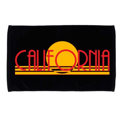 Retro California Sun Sunset Logo Microfiber Hand Towel