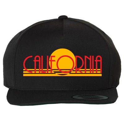 Retro California Sun Sunset Logo Wool Snapback Cap