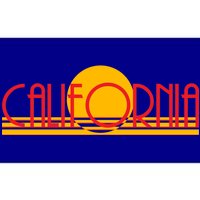 Retro California Sun Sunset Logo Bumper Sticker