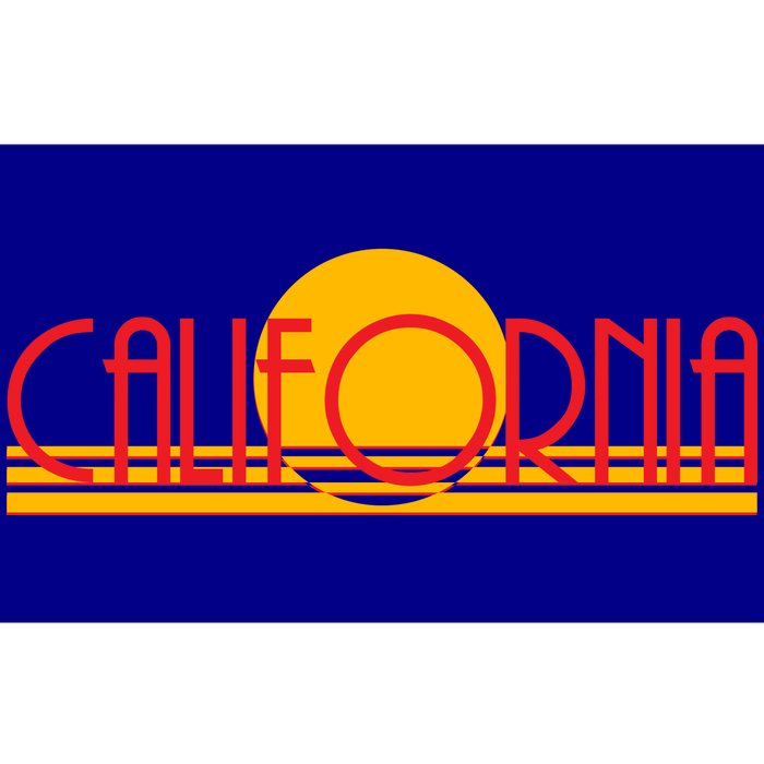 Retro California Sun Sunset Logo Bumper Sticker