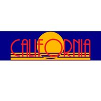 Retro California Sun Sunset Logo Bumper Sticker