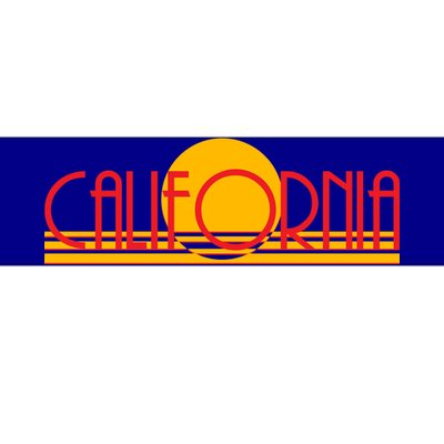 Retro California Sun Sunset Logo Bumper Sticker