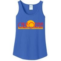 Retro California Sun Sunset Logo Ladies Essential Tank