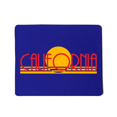 Retro California Sun Sunset Logo Mousepad