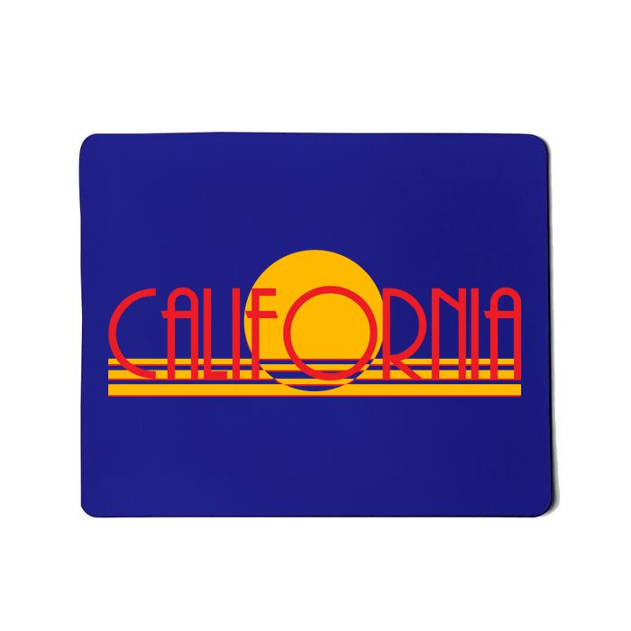 Retro California Sun Sunset Logo Mousepad