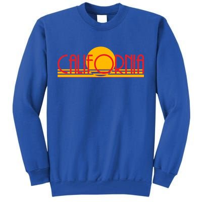 Retro California Sun Sunset Logo Tall Sweatshirt