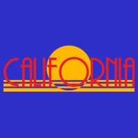 Retro California Sun Sunset Logo Womens Tank Top