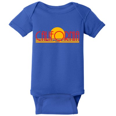 Retro California Sun Sunset Logo Baby Bodysuit