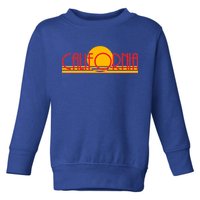 Retro California Sun Sunset Logo Toddler Sweatshirt