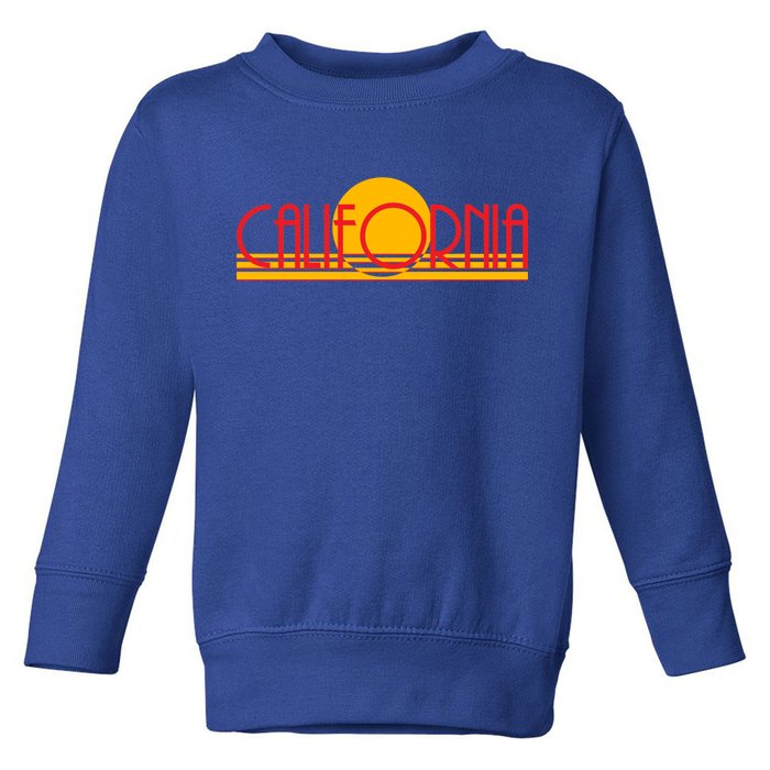 Retro California Sun Sunset Logo Toddler Sweatshirt