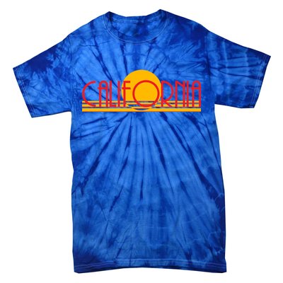 Retro California Sun Sunset Logo Tie-Dye T-Shirt