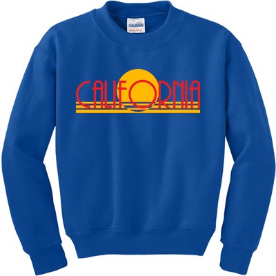 Retro California Sun Sunset Logo Kids Sweatshirt