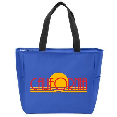 Retro California Sun Sunset Logo Zip Tote Bag