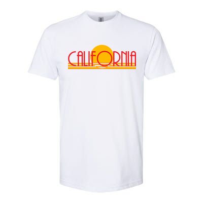 Retro California Sun Sunset Logo Softstyle CVC T-Shirt