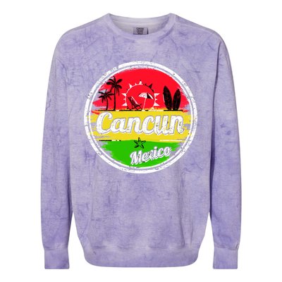 Retro Cancun Logo Colorblast Crewneck Sweatshirt