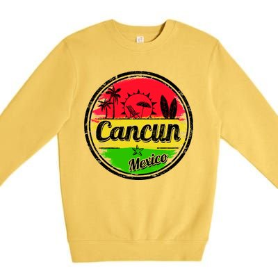 Retro Cancun Logo Premium Crewneck Sweatshirt