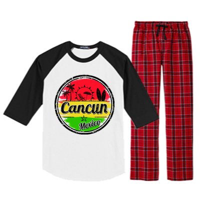 Retro Cancun Logo Raglan Sleeve Pajama Set