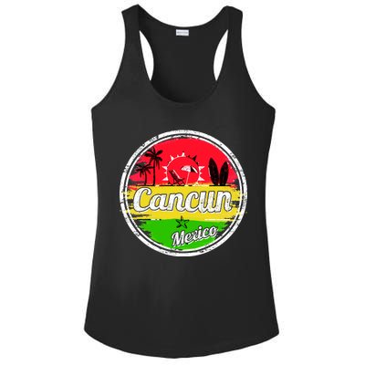 Retro Cancun Logo Ladies PosiCharge Competitor Racerback Tank