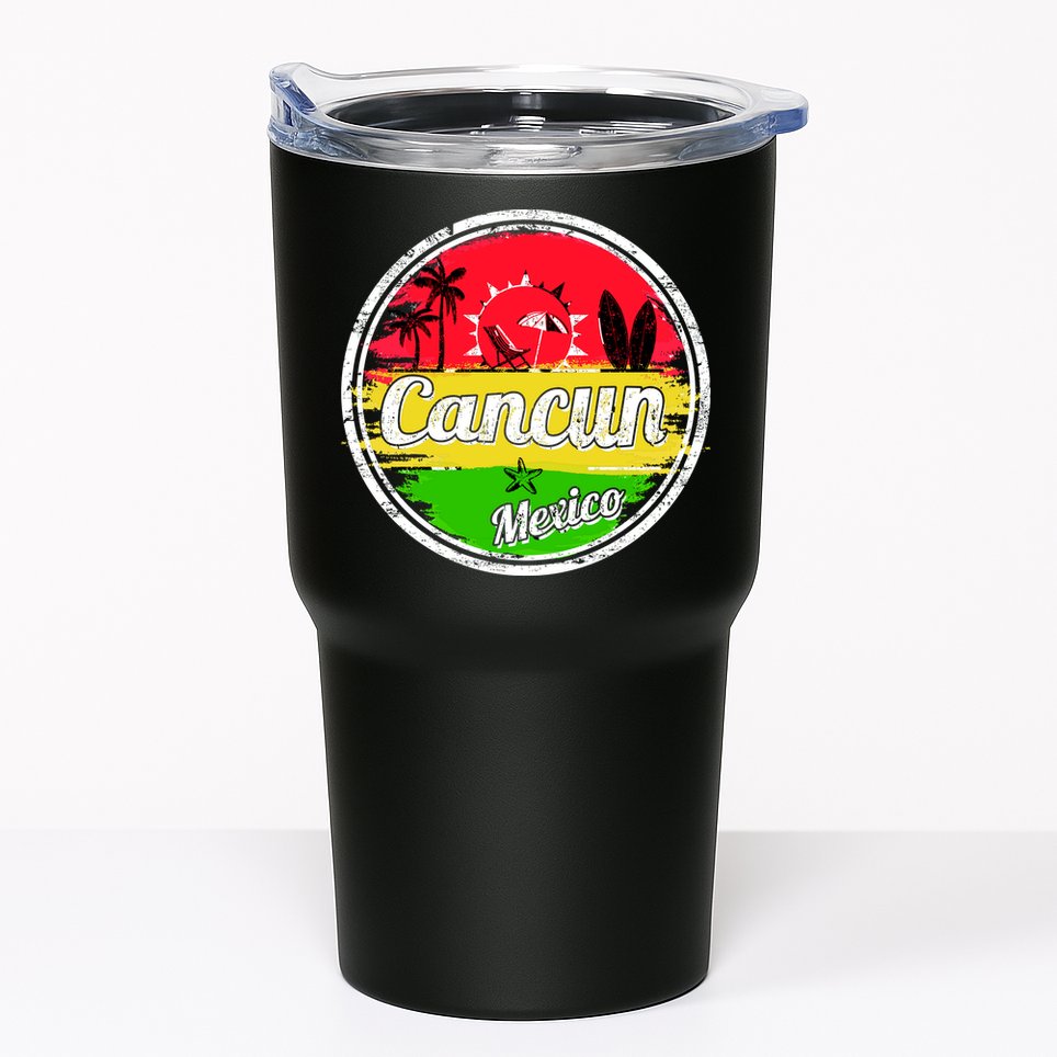 Retro Cancun Logo Tumbler
