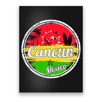 Retro Cancun Logo Poster