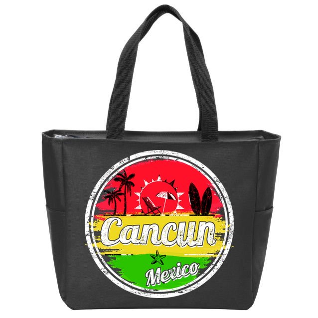 Retro Cancun Logo Zip Tote Bag