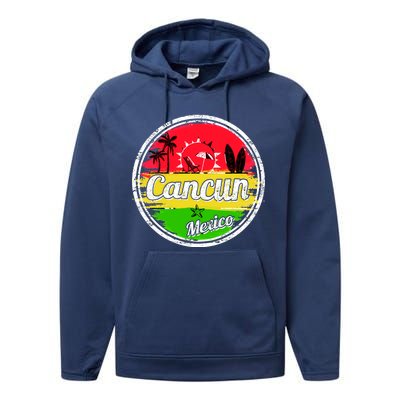 Retro Cancun Logo Performance Fleece Hoodie