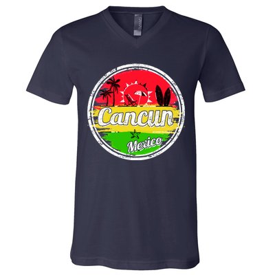 Retro Cancun Logo V-Neck T-Shirt