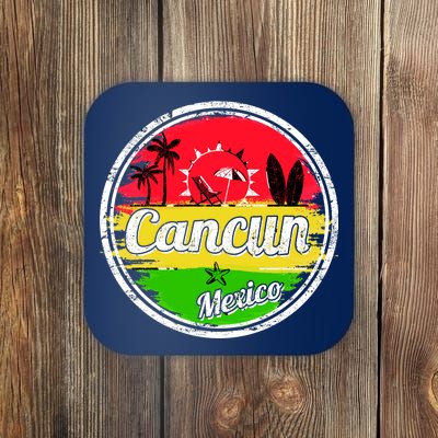 Retro Cancun Logo Coaster