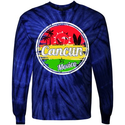 Retro Cancun Logo Tie-Dye Long Sleeve Shirt