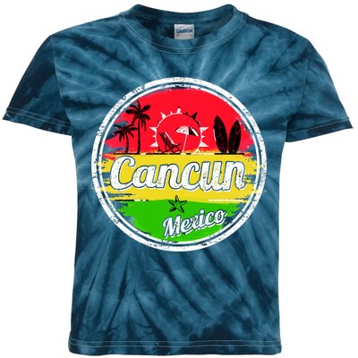 Retro Cancun Logo Kids Tie-Dye T-Shirt