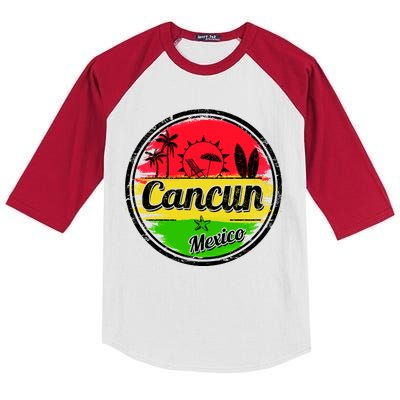 Retro Cancun Logo Kids Colorblock Raglan Jersey