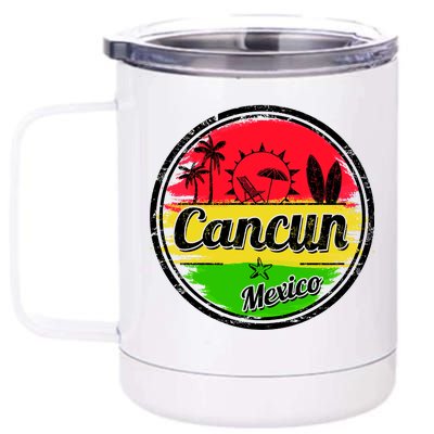 Retro Cancun Logo 12 oz Stainless Steel Tumbler Cup