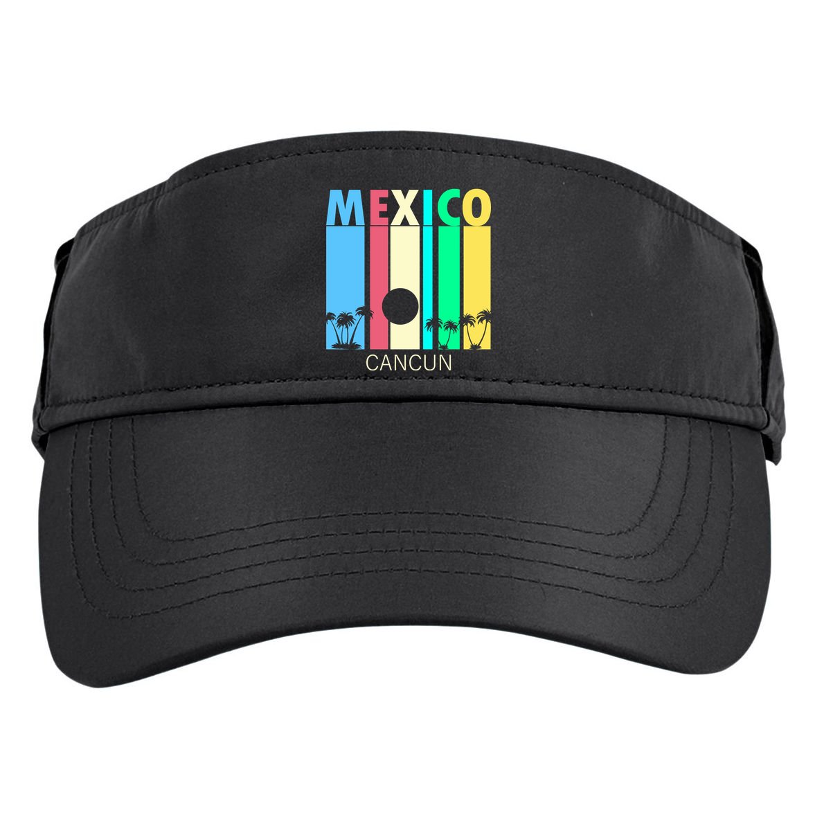 Retro Cancun Mexico Adult Drive Performance Visor