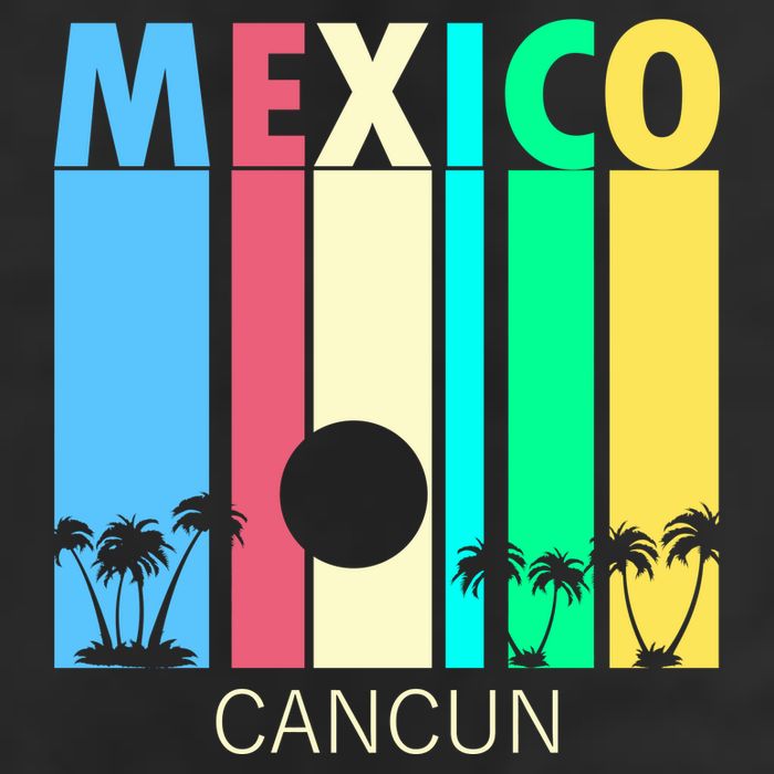 Retro Cancun Mexico Adult Drive Performance Visor
