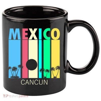 Retro Cancun Mexico 11oz C Handle Ceramic Mug
