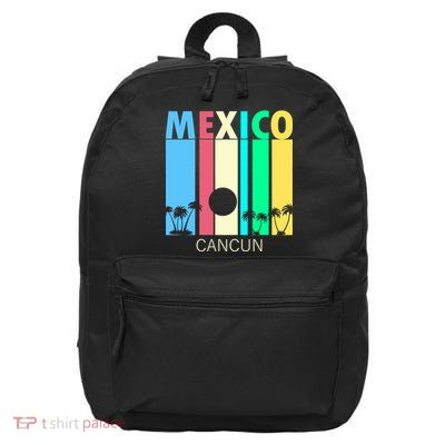 Retro Cancun Mexico 16 in Basic Backpack