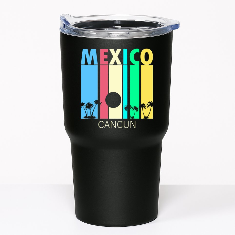 Retro Cancun Mexico Tumbler